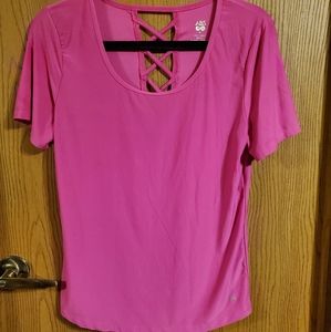 Pink Criss Cross Work out Top